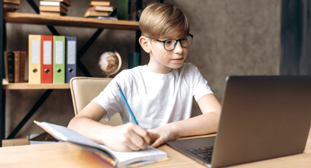 middle school student online learning