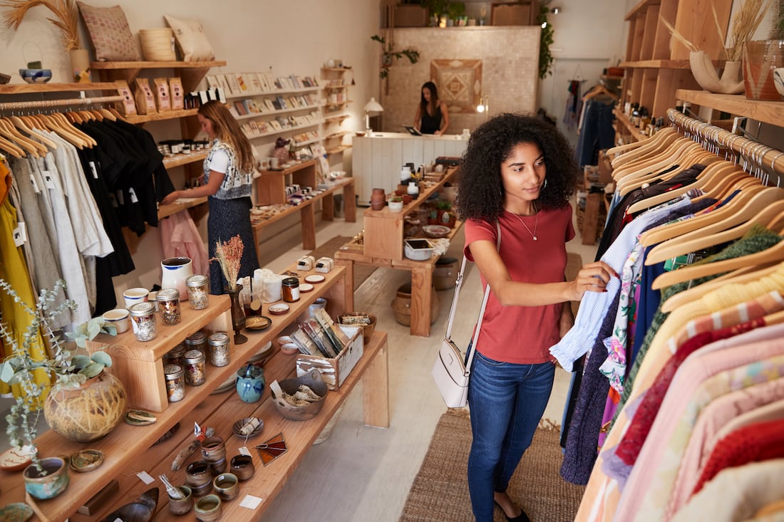An entrepreneur starts a clothing store