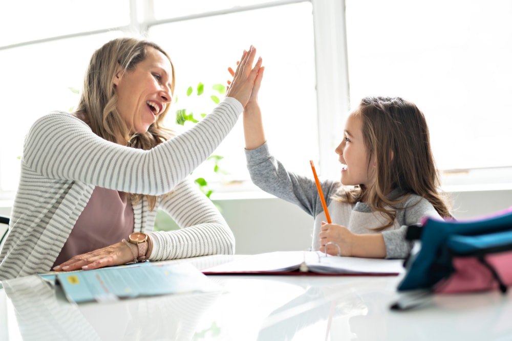 A,Mother,And,Child,Doing,Homework,At,Home A,Mother,And,Child,Doing,Homework,At,Home