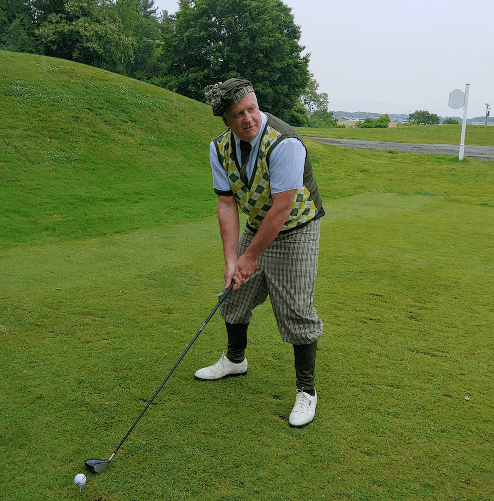 VLACS instructor on golf course