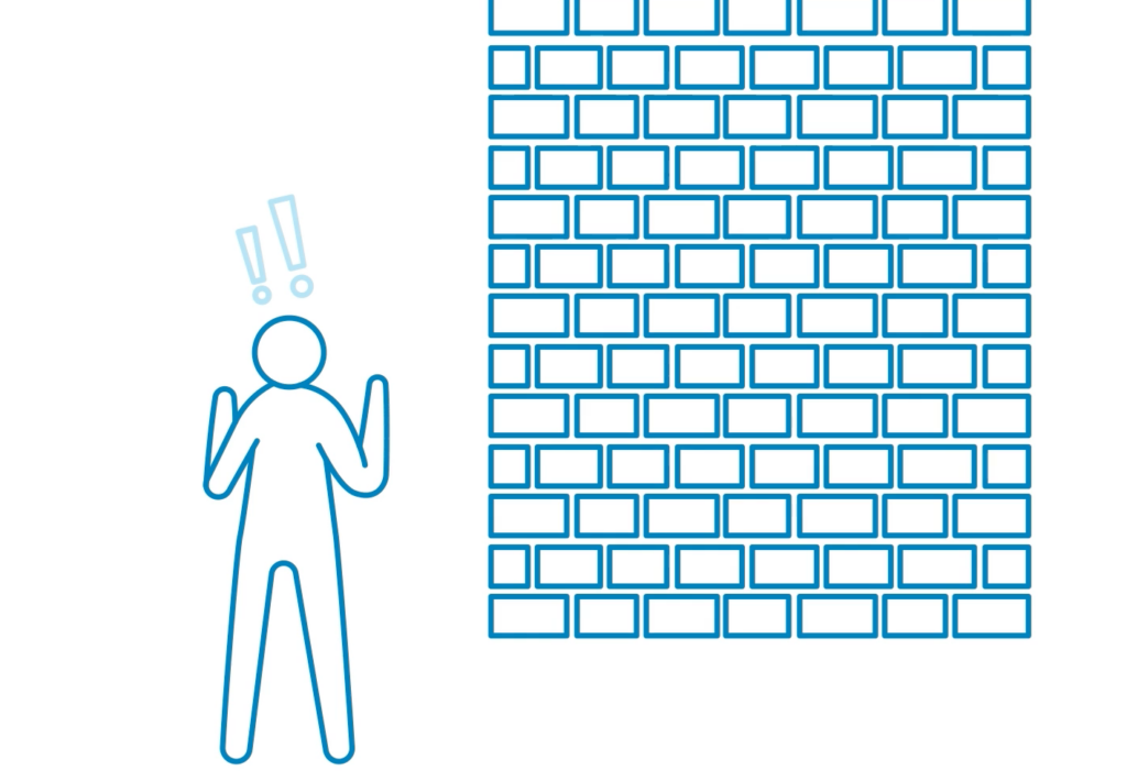illustration of barrier preventing student success