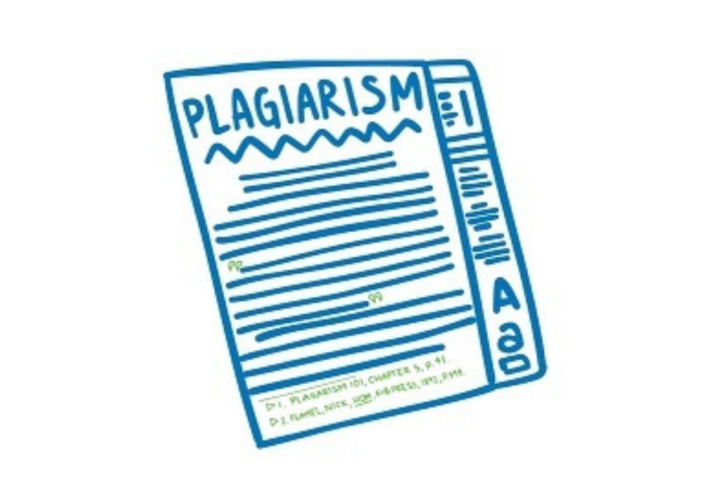 illustration of plagiarism in student work